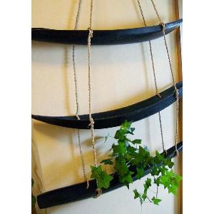 ウォールポケット おしゃれ インテリア雑貨 (壁掛け3段ヤシトレイ(ブラックorナチュラル)