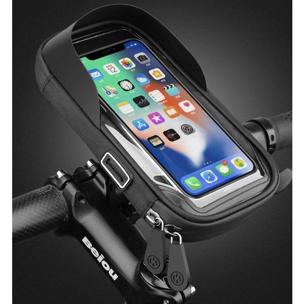 スマホホルダー 自転車用 ロード バイク 携帯 ケース 360°回転 iphone メンズ 防水 防...