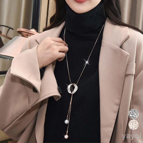 ロングネックレス レディース ラリエット