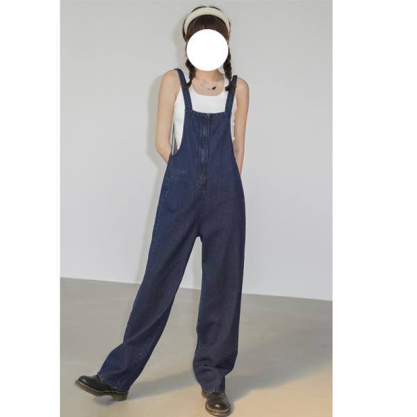サロペット オーバーオール パンツ コーデ レディース 40代 春秋 デニム ワイドパンツ ワンピー...