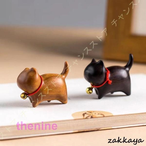 猫の置物 まねきねこ 置物 飾り インテリア飾り 木製招き猫 ねこぐっず雑貨 可愛い 幸運 招き 母...