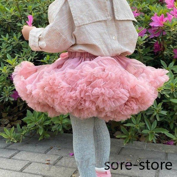 チュールスカート スカート春 スカートコーデ ボトムス 子供スカート レディース ミニ丈 ショートス...