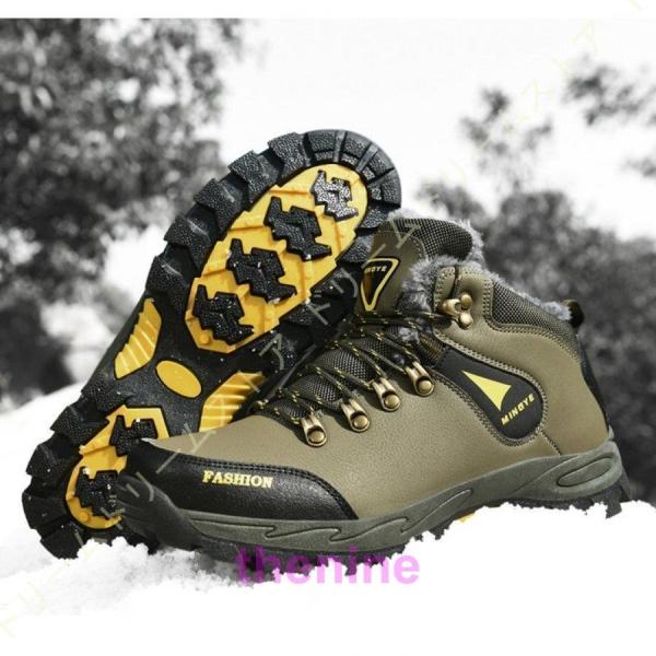 スノーシューズ  メンズ 防水 防寒靴 スノーブーツ ショートブーツ 大きいサイズ ボア付き カジュ...