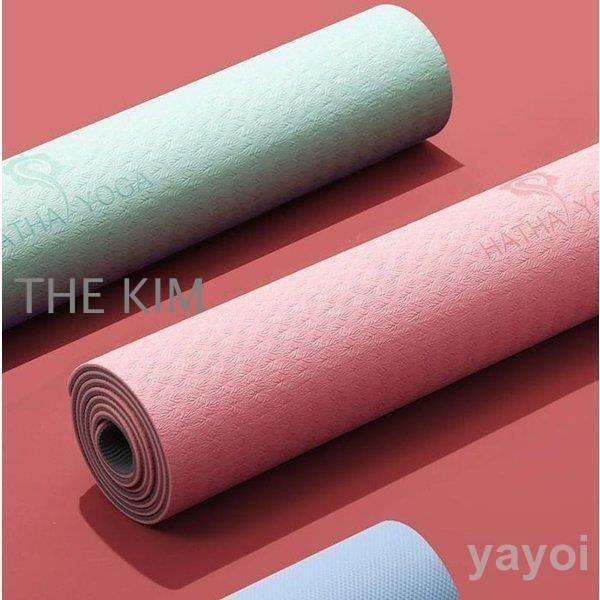 ヨガマット 6mm ピラティス トレーニングマット ダイエット器具 軽い 滑り止め ストレッチマット...