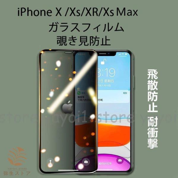 iPhone ＸXS XR Xs Max 覗き見防止 フィルム 強化ガラス クリア XR XS MA...