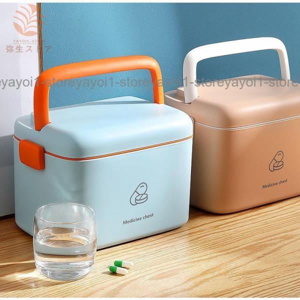 救急箱 薬箱 大容量 ファーストエイド ボックス ファミリー 薬 収納 ボックス 北欧風 シンプル ...