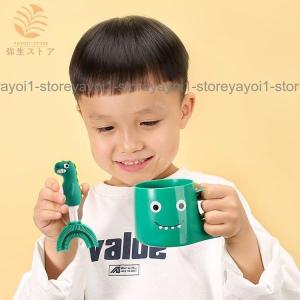 歯ブラシ 子供 u字 2本セット カップ付き ...の詳細画像1
