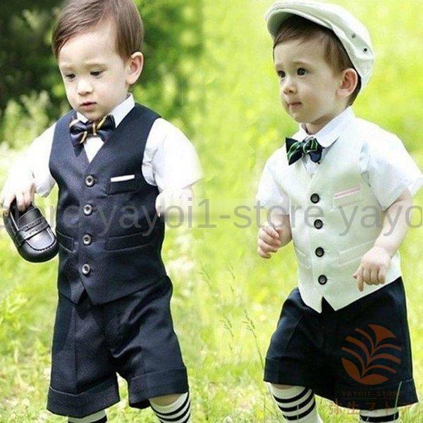 子供タキシード キッズ 男の子 ベビー 子供スーツ スーツセット 燕尾服 フォーマル 半袖 結婚式 ...