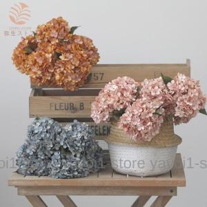 あじさい 造花 アンティーク風 アジサイ 2本セット 紫陽花 ハイド