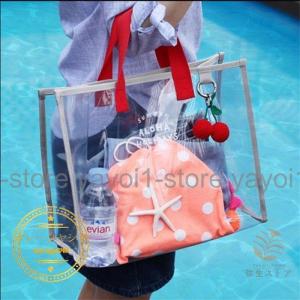 プールバッグ ビーチバッグ 水泳バック トート...の詳細画像5