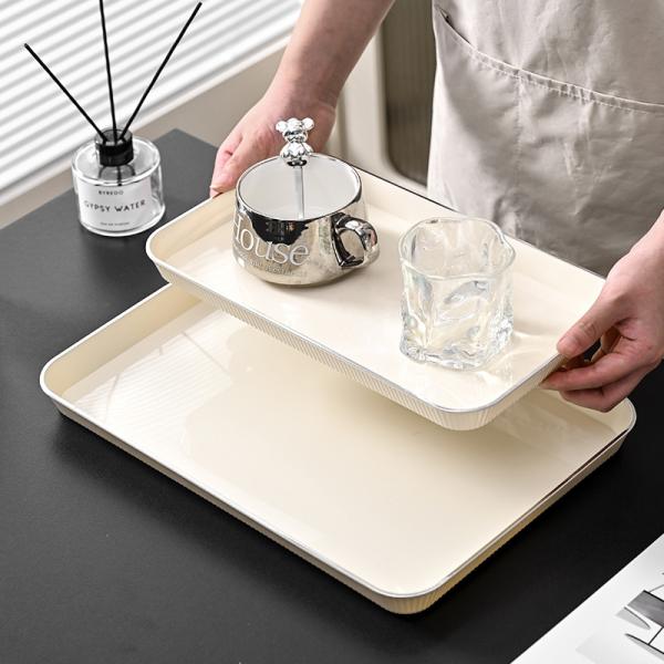 トレー トレイ お盆 おぼん キッチン雑貨 雑貨 キッチン カフェ かわいい 可愛い おしゃれ 白 ...