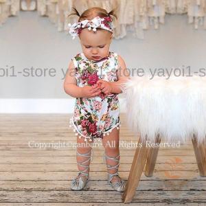 付き ベビー服 ロンパース ノースリーブ 新生...の詳細画像3