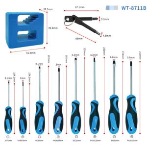 貫通ドライバー セット プラス マイナス マグネット付き 7本 工具 DIY