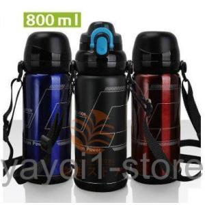 水筒 魔法瓶 ステンレスボトル 800ml 保温 保冷 持ち運び 直飲み コップ 2WAYボトル ワ...