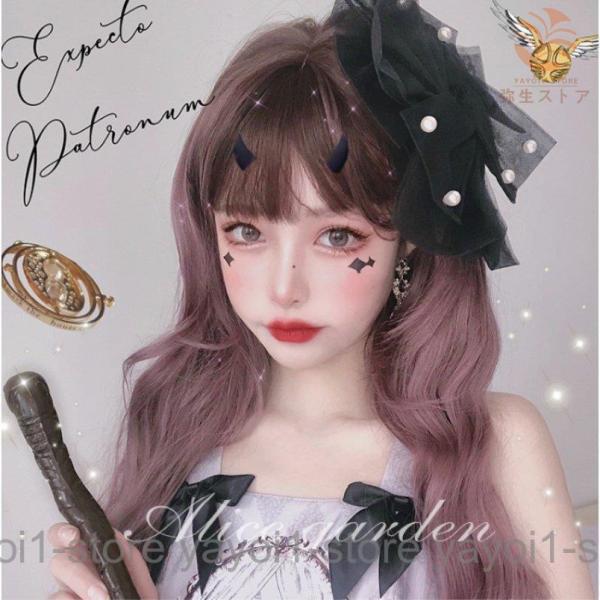 フルウィッグ ウィッグ ぱっつん 小顔 セミロング 原宿 ミディアム コスチューム グラデーション ...