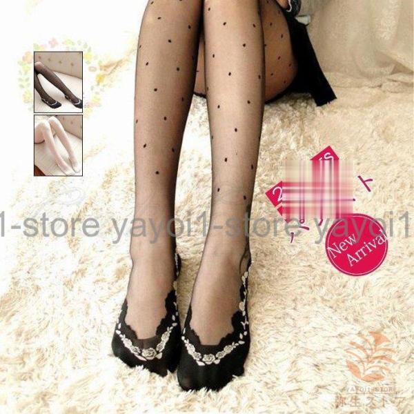 パンスト タイツ レディース ストッキング 花柄 ドット柄 ロリータ レギンス ソックス 靴下 可愛...