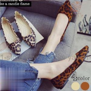 バレエシューズ パンプス 大人気レオパード柄 ラウンドトゥバレエ
