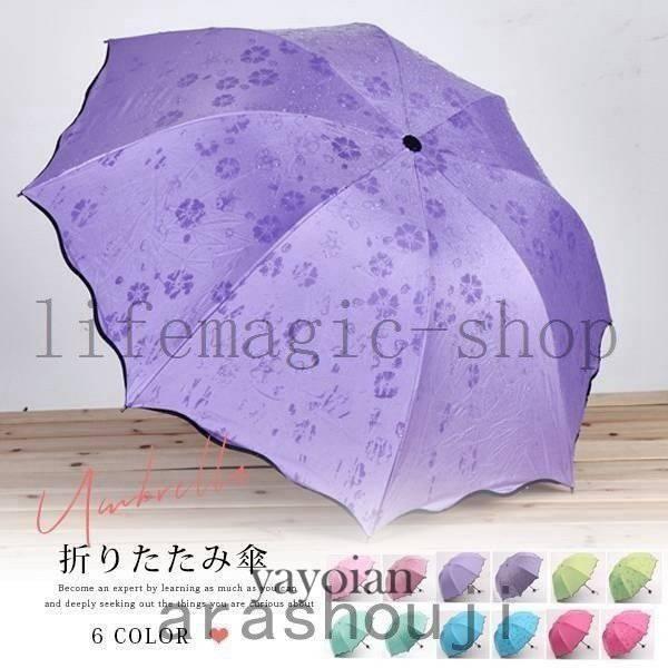折りたたみ傘UVカットレディース完全遮光傘日傘晴雨兼用折り畳み遮熱遮光UVカット