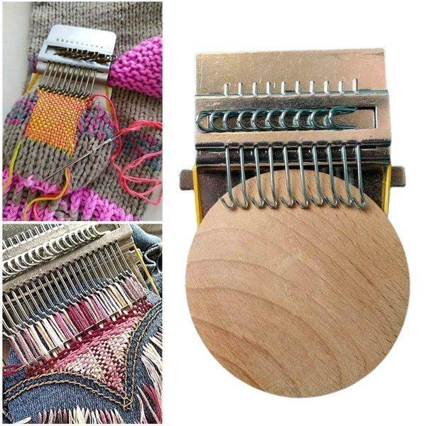 ウィーバーキッズ初心者のための木製ディスクダーニング編み機付きSpeedweveタイプ織機織りツール...