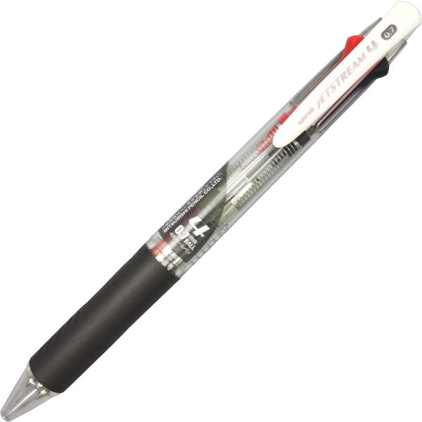 三菱鉛筆 4色ボールペン ジェットストリーム 0.7 透明 SXE450007.T 単品