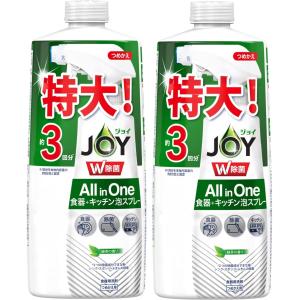 【まとめ買い】 ジョイ W除菌 ミラクル泡スプレー 食器用洗剤 緑茶の香り 詰め替え 3回分 630mL × 2個｜yayoigen