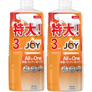 【まとめ買い】 ジョイ ミラクルクリーン 泡スプレー 食器用洗剤 フレッシュシトラスの香り 詰め替え 3回分 690mL × 2個｜yayoigen