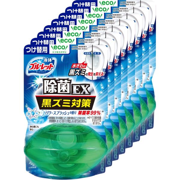 【まとめ買い】液体ブルーレットおくだけ 除菌EX パワースプラッシュ 詰め替え用 70ml×8個 ト...