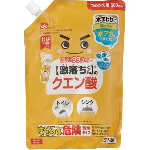 レック 【 激落ちくん 】 クエン酸 スプレー つめかえ用 500mL / 除菌率 99.90% 酸の力で水アカを落とす 500ミリリットル (x 1)