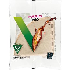 HARIO (ハリオ) V60用ペーパーフィルター 03M 1-6杯用 100枚入り みさらし VC...