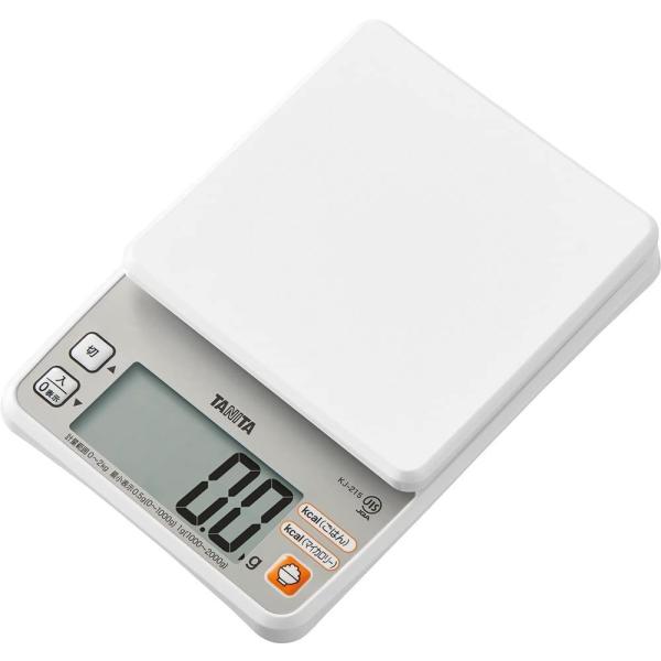 タニタ クッキングスケール キッチン 料理 カロリー 2kg 0.5g KJ-215 WH ホワイト...