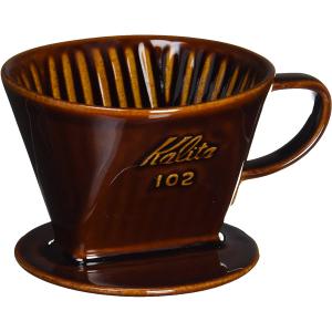 カリタ Kalita コーヒー ドリッパー 陶器製 102-ロト 2-4人用 ブラウン 02003 プレゼント ギフト おしゃれ コーヒー用品 日本製