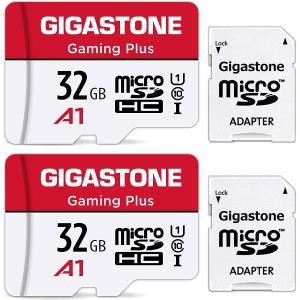 Gigastone マイクロSDカード Micro SD Card 32GB フルHD Nintendo Switch動作確認済み 2個セット ミニ収納ケース付
