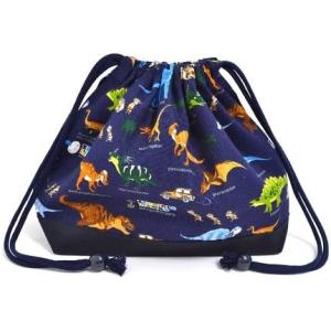 カラフルキャンディスタイル 巾着 中 お弁当入れ お弁当袋 発見 探検 恐竜大陸 N3470600