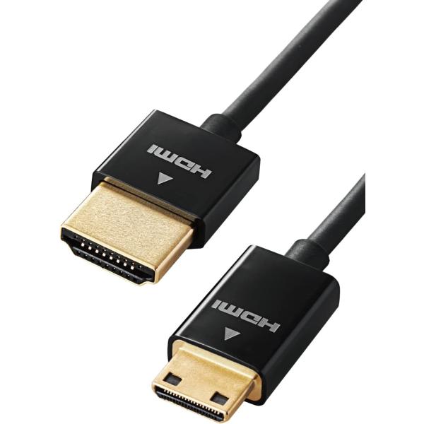 エレコム mini HDMI ケーブル 1.5m 4K × 2K対応 スーパースリム ブラック DG...