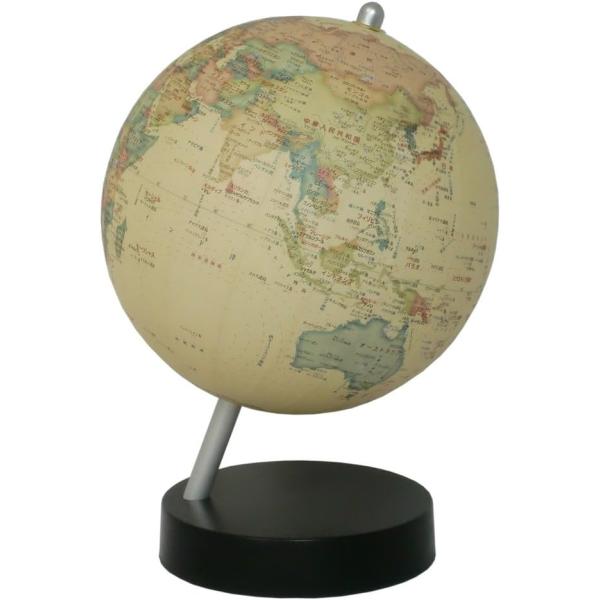 昭和カートン 卓上型地球儀 球径13cm 13-CTP-K 行政図 アンティークタイプ アンティーク