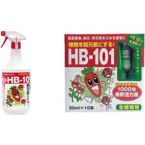 フローラ 植物活力剤 HB-101 即効性 希釈済みスプレー 1L & 緩効性 アンプル 10本入り 30ml(原液6mlサンプル付き) セット買い｜yayoigen