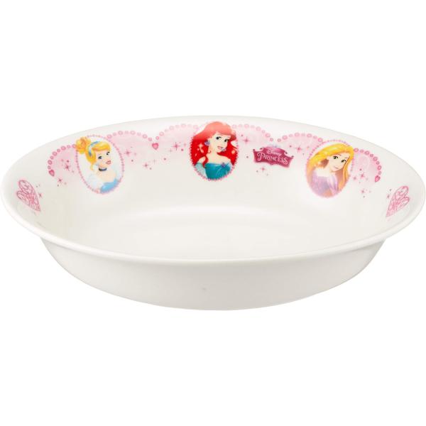 新 ディズニー プリンセス カレー皿 子供用食器 ホワイト 18cm 114115