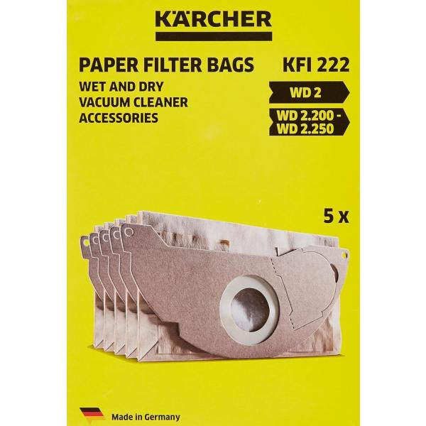 ケルヒャー(KARCHER) 紙パック5枚入り( 乾湿両用クリーナーA2004用) 6904-322