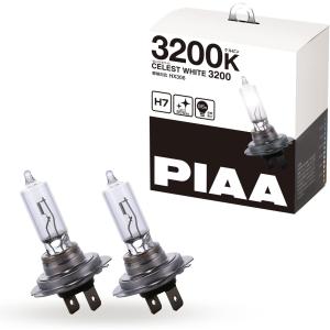 PIAA ヘッドランプ/フォグランプ用 ハロゲンバルブ H7 3200K セレストホワイト 車検対応 2個入 12V 55W(85W相当) 安心のメーカー保証1年付 HX306｜yayoigen