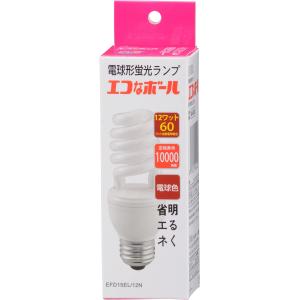 オーム(OHM) オーム電機 電球形蛍光灯 エコなボール60W形口金E26電球色スパイラルタイプ EFD15EL/12N 電球色 1個入｜yayoigen