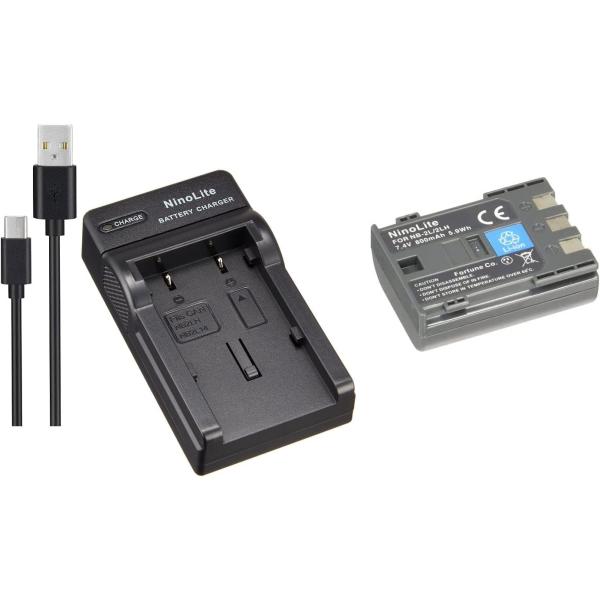 NinoLite 3点セット NB-2L / NB-2LH 互換 バッテリー +USB型 充電器 +...