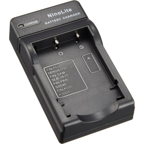 NinoLite USB型 バッテリー 用 充電器 海外用交換プラグ付 FUJI NP-40 NP-...