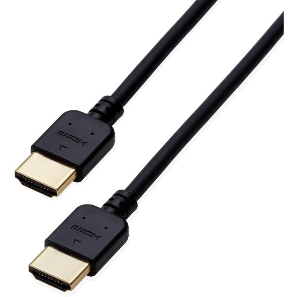 エレコム HDMI ケーブル テレビ用 1m 4K×2K対応 やわらか ブラック CAC-HD14E...