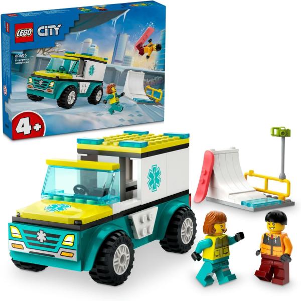 レゴ(LEGO) シティ 救急車とスノーボーダー おもちゃ 玩具 プレゼント ブロック 男の子 女の...