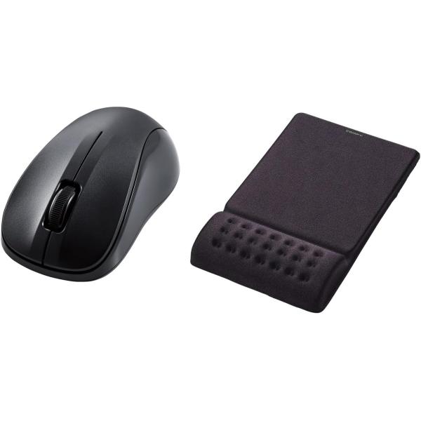 【リストレストセット】 エレコム ワイヤレスマウス Bluetooth 3ボタン Sサイズ 抗菌 ブ...