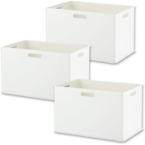サンカ インボックス 「カラーボックスにぴったりフィット」する収納ボックス Lサイズ ホワイト (幅...