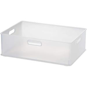 サンカ インボックス 「カラーボックスにぴったりフィット」する収納ボックス Mサイズ クリア (幅38.9×奥行26.6×高さ12cm) 3方向取っ手付き 積み重ね可能｜yayoigen