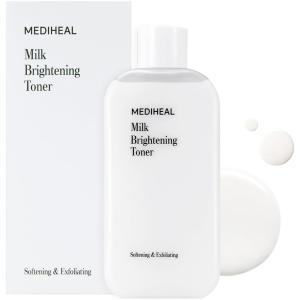 MEDIHEAL(メディヒール) ミルクブライトニングトナー (300ml) 化粧水 角質ケア ツヤケア 肌の整え 保湿ケアPHA・LHA ナイアシンアミド ツボクサエキス