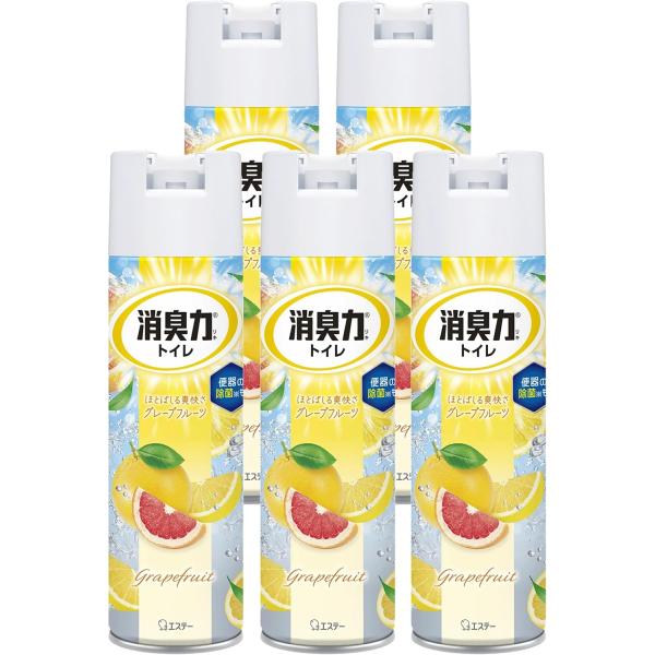 消臭力 [まとめ買い] トイレ用 スプレー グレープフルーツ 365mL×5個 トイレの消臭力スプレ...