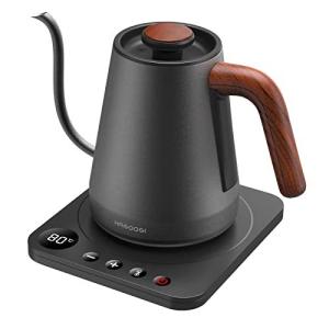 HAGOOGI (ハゴオギ ) 電気ケトル コーヒー 1.0L 1200W 温度設定(1℃単位)/保温機能/空焚き防止 細口 ドリップ ケトル